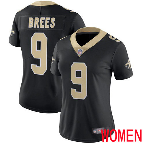 New Orleans Saints Limited Black Women Drew Brees Home Jersey NFL Football 9 Vapor Untouchable Jersey